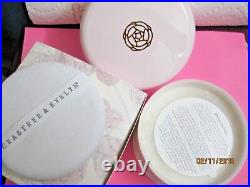CRABTREE EVELYN EVELYN ROSE DUSTING POWDER +PUFF NEW in BOX SEALED POWDER PAN