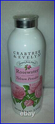 Crabtree Evelyn rosewater talcum body powder 3.5 oz