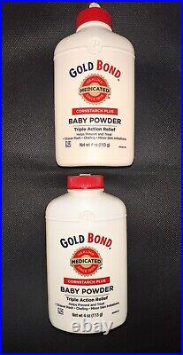 Gold Bond Baby Medicated Powder Cornstarch Triple Action Relief 4oz Set Of 2