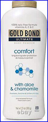 Gold Bond Ultimate Comfort Body Powder, Aloe & Chamomile 10 Ounce (Pack of 12)