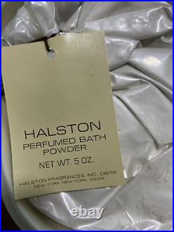 Halston Perfumed Bath Powder 5oz New Ceramic 1970's Super Rare Japan Made