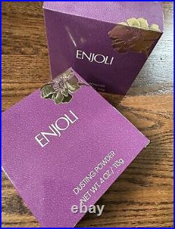 REVLON ENJOLI PERFUMED DUSTING POWDER Large Size 4 OZ VINTAGE LOT OF 2