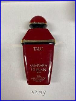 Samsara Guerlain Talc Body Powder (3.5 oz) 90% FULL