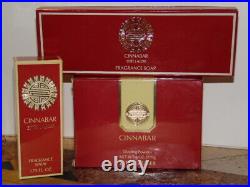 Ultimate Cinnabar By Estee Lauder Trio 6 Oz Powder, 1.7 Perfume, 3 Bars Soap New