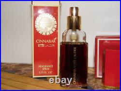 Ultimate Cinnabar By Estee Lauder Trio 6 Oz Powder, 1.7 Perfume, 3 Bars Soap New