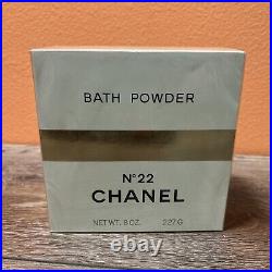 Vintage CHANEL No. 22 Bath Powder 227g 8 OZ NEW, FACTORY SEALED