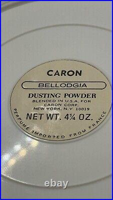 Vintage Rare New CARON BELLODGIA DUSTING POWDER 4 1/4 Oz